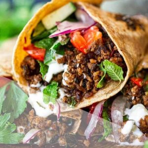 Lamb Beef gyro  Wrap for 5 ppl